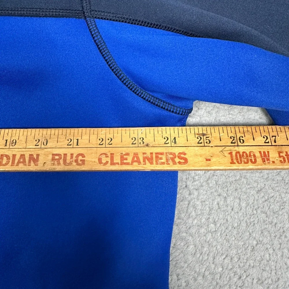 The North Face Hoodie Mens XL Full Zip Blue Navy Colorblock Performance Logo EUC